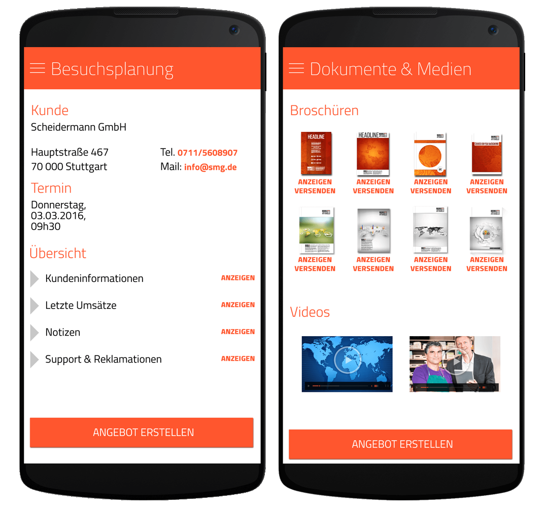 Digitaler Verkaufsassistent für Smartphone und Tablet